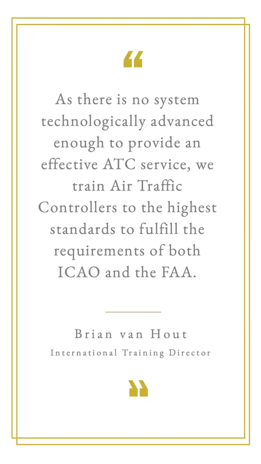 Brian Van Hout Advanced ATC